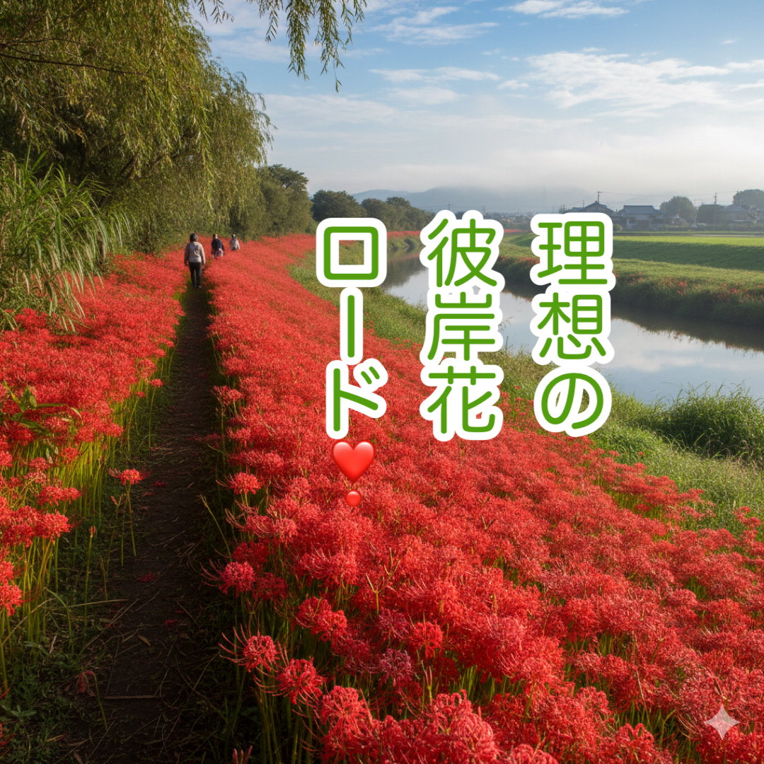 堂々川周辺の彼岸花が見頃を迎えます！